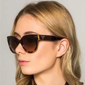 PRADA Cat Eye Brown Sunglasses